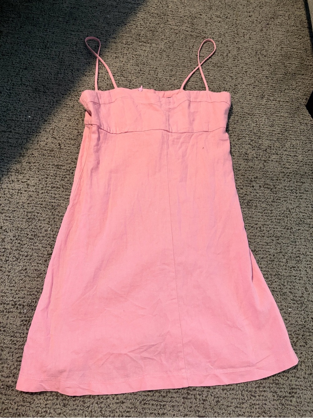 Zara Pink Spaghetti-Strap Mini Dress